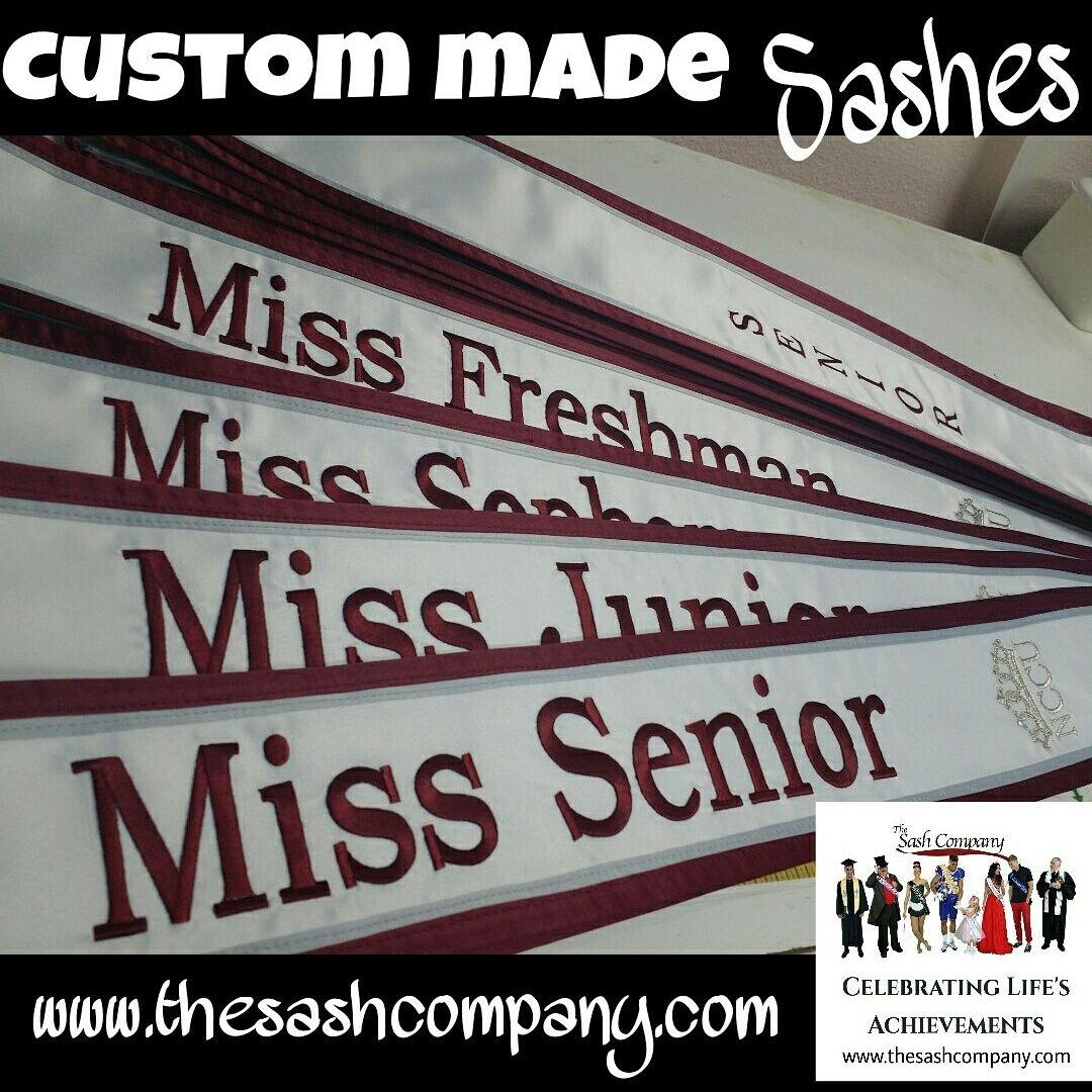 High School and University Custom Made Sashes and Stoles