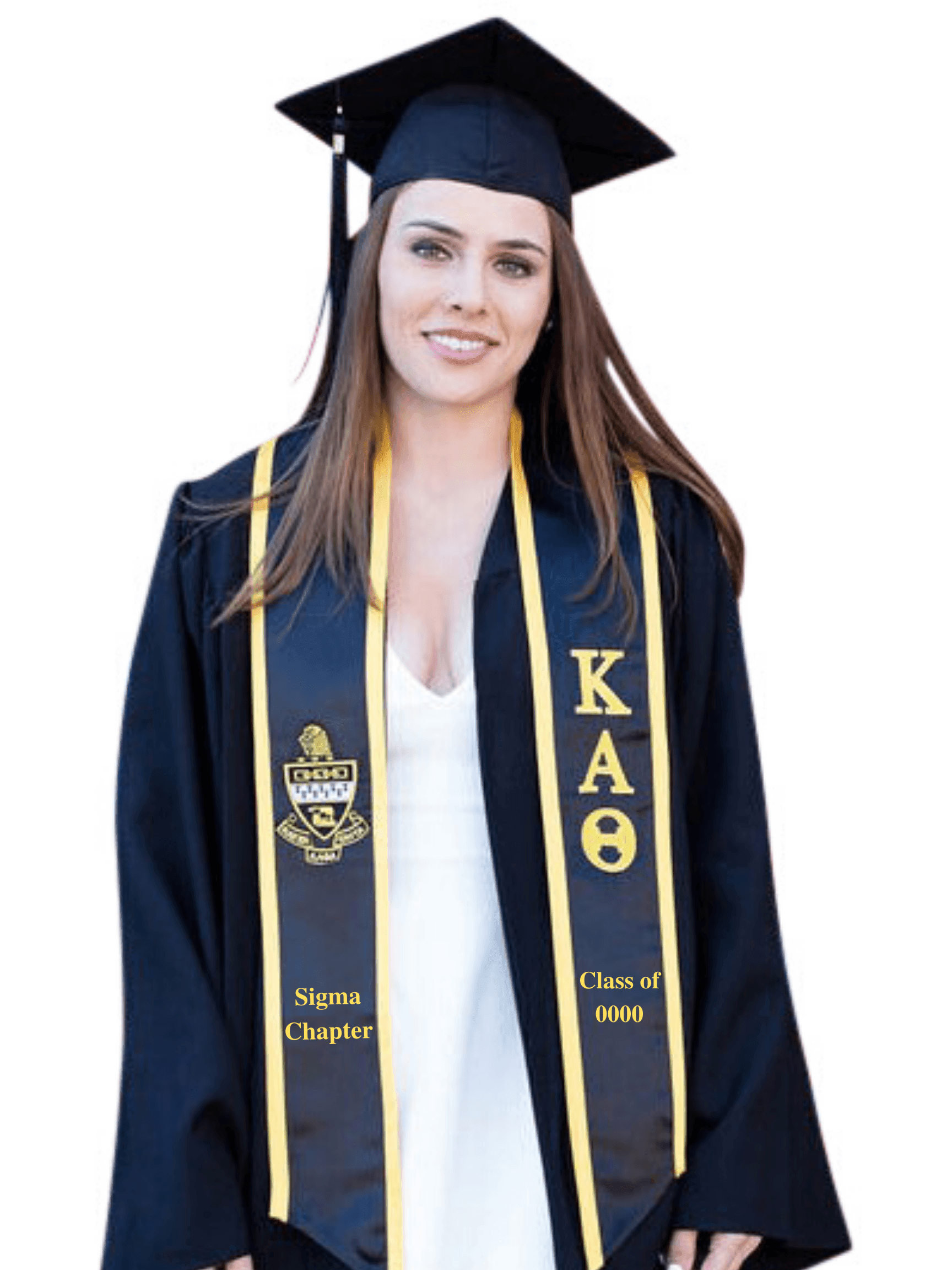 Kappa Alpha Theta Sorority Custom Graduation Stole