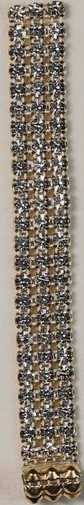 Clear Diamond rhinestones with gold prongs